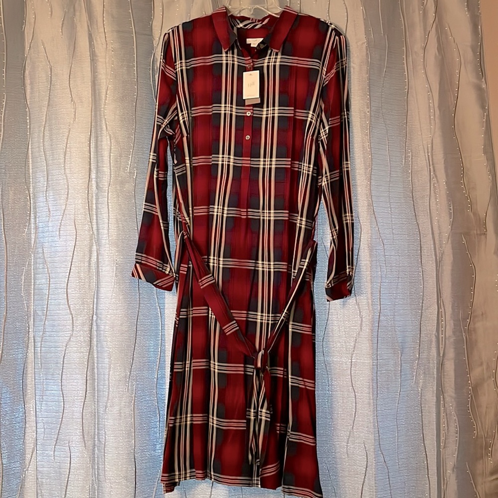 J.Jill Plaid T-shirt Dress Womens Size: XL Petite